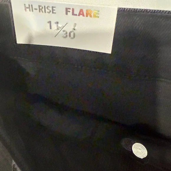 Tinseltown High Rise Flare Jeans Retro Zip Front Y2K Black Size 11/30 or 12 Long - Picture 4 of 8